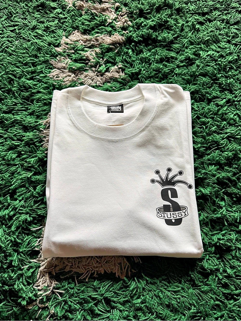 Stussy Crown S Tee White Graphic Short Sleeve Tee
